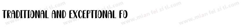 Traditional and Exceptional Font字体转换